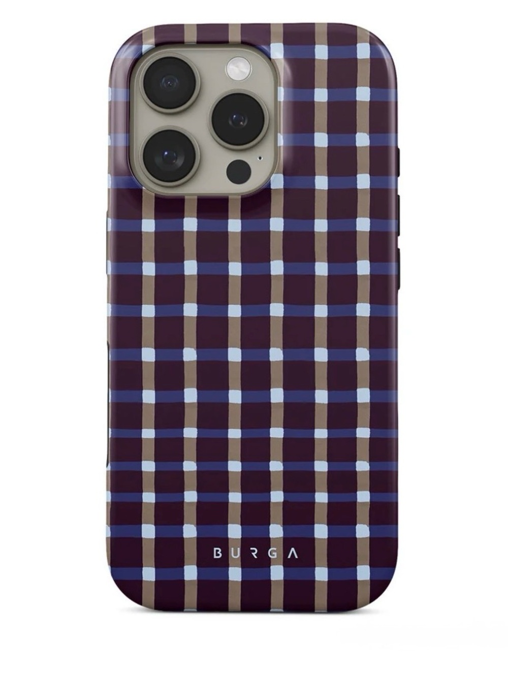Burga Crosscheck Plaid Protective iPhone 16Pro MagSafe